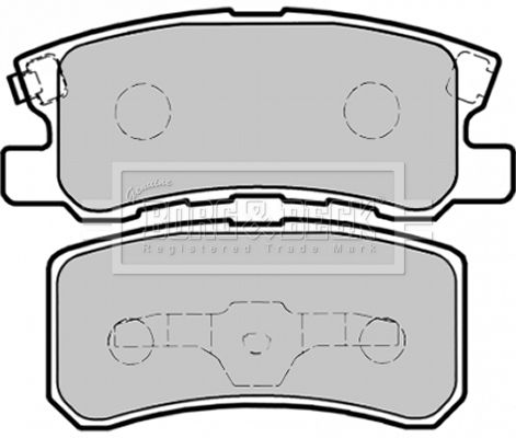 BORG & BECK Комплект тормозных колодок, дисковый тормоз BBP1758